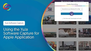 Using the YuJa Software Capture for Apple Application
