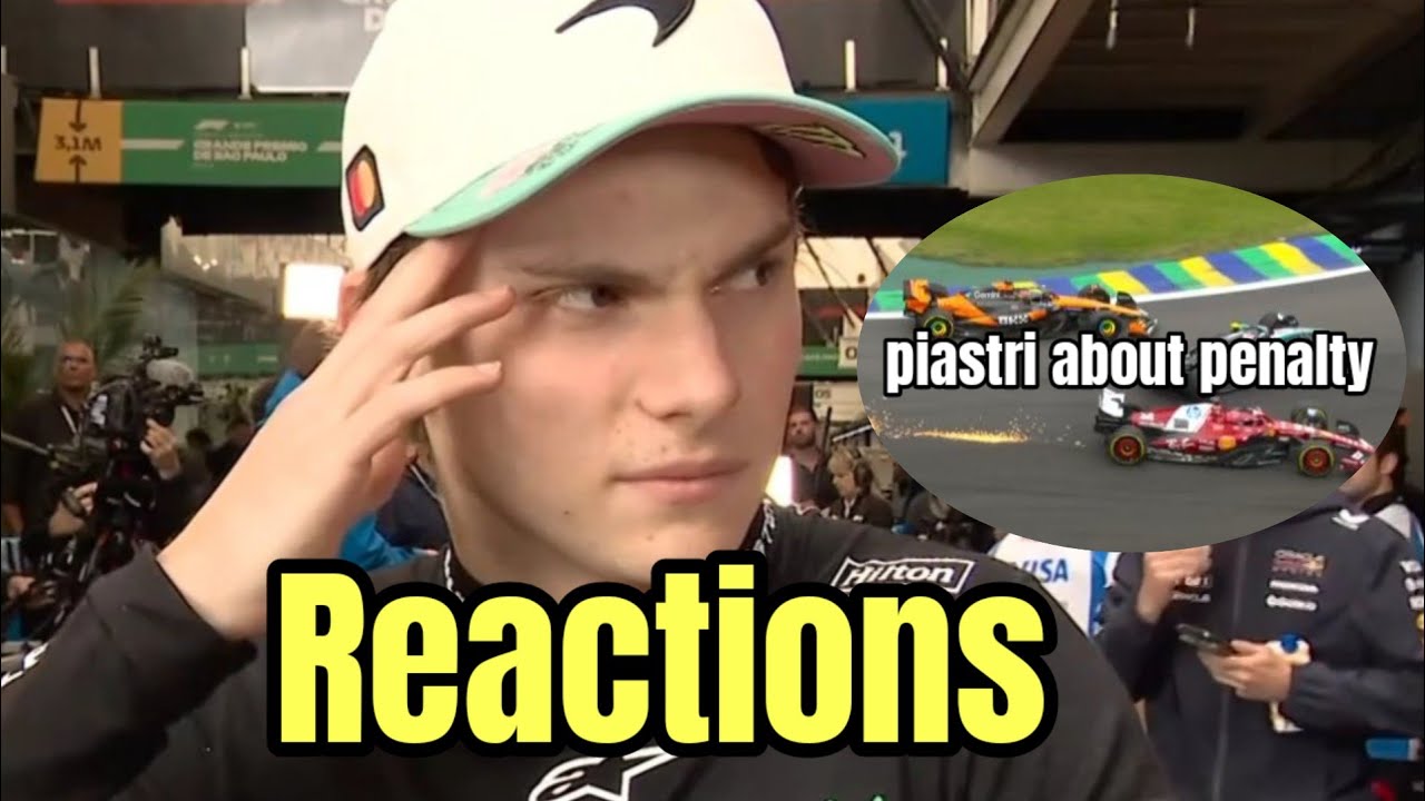 Реакция Оскара Пиастри на штраф | Интервью после гонки | Гран-при Бразилии Формулы-1 2025 года