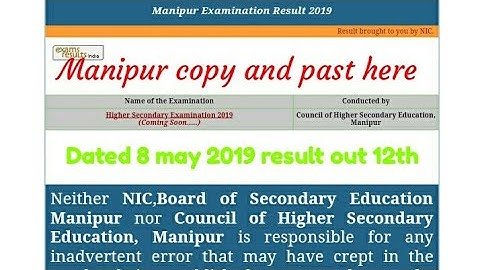 Manipur 12th exam results ......with links for check out.....