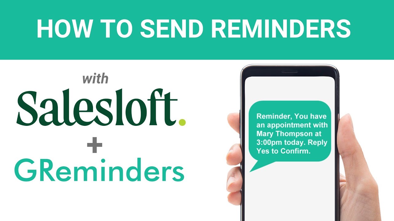 Send SMS Reminders from SalesLoft