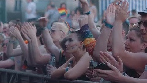 Crowd Clapping At Music Festival Stock Video