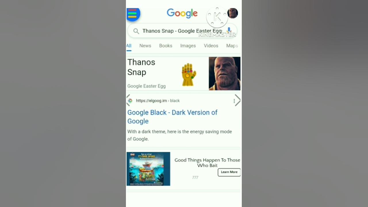 GOOGLE TRICK 6 THANOS YouTube