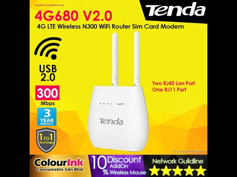 Tenda 4G680 Sim Card Modem