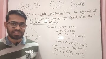 Class-9th Maths Ch-10 Circle||Theorem- 10.2 Angles subtend by chords are equal then chords are equal
