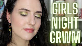 Super EASY Bright Chartreuse Eye Look | Spring Green Girls Night GRWM ft  Flora Story