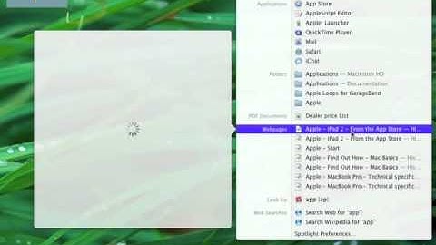 Spotlight Search in Mac OS X 10.7