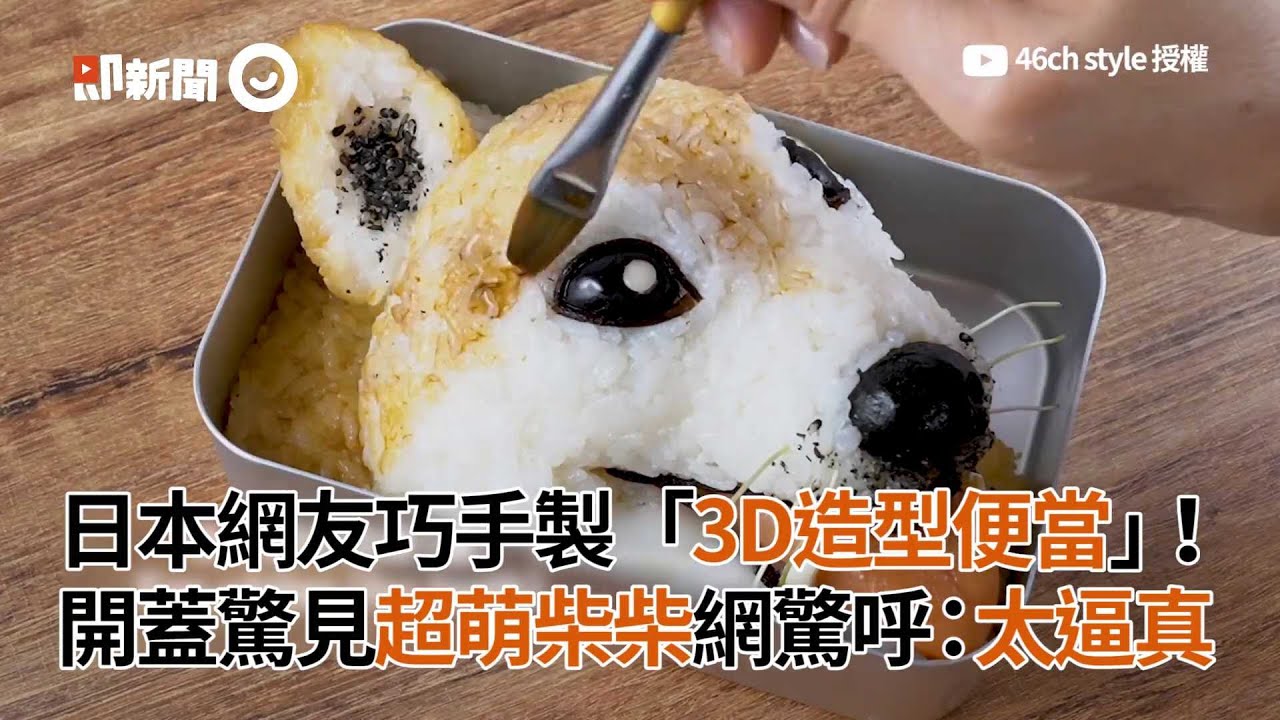 日本手作3D柴犬造型便當！超萌柴柴舌頭是明太子｜可愛便當DIY｜料理食譜教學 YouTube
