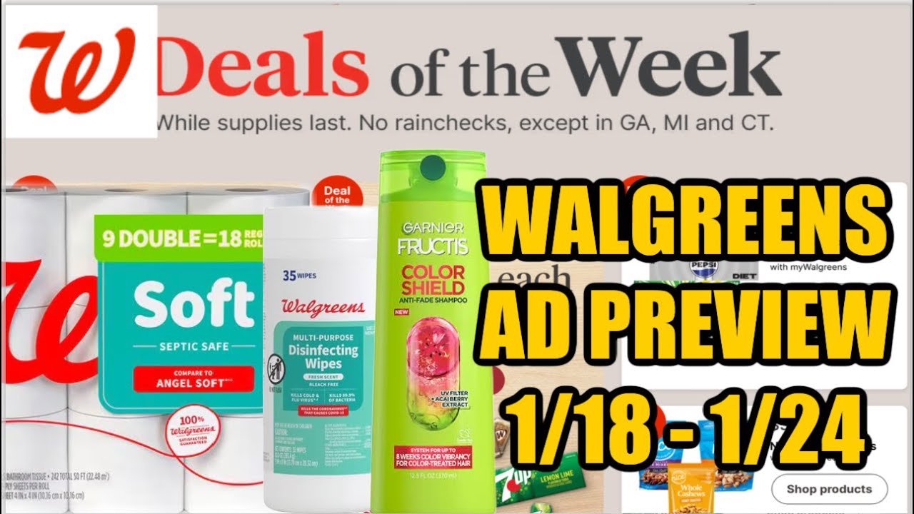 WALGREENS AD PREVIEW (1/18 - 1/24)