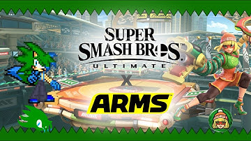 Super Smash Bros. Ultimate - Gameplay - 8 player with Min Min & Spring Stadium Playthrough (ARMS)