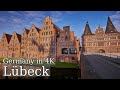 【4K】Lübeck: A walk around the medieval German Hanseatic city on the Trave