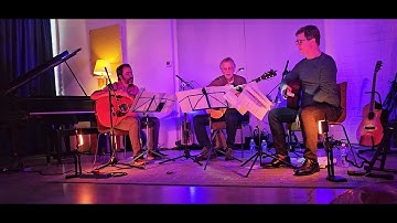 David Pritchard acoustic guitar trio at Healing Force Of The Universe Records in Pasadena, CA USA
