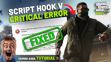How to Fix SCRIPT HOOK V CRITICAL ERROR | SCRIPT HOOK V ERROR | Update | GTA 5 Mod | Works in 2023🔧