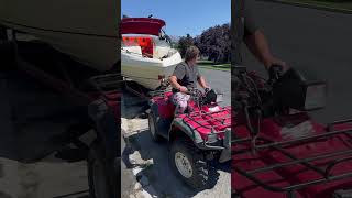 Pulling The Boat With An Atv For Gas.