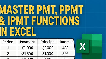 💰 Master PMT, PPMT & IPMT Functions in Excel | EMI, Interest & Principal Explained