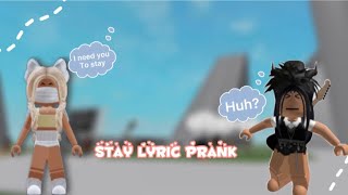 Stay lyric prank funny(must watch)