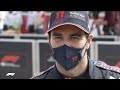 Sergio Perez speaks after the race in SpanishGP