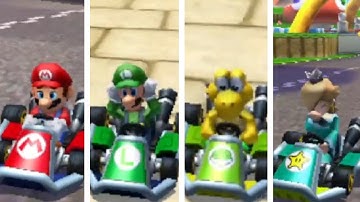 Mario Kart 7 - All Characters Losing Animations (Standard Kart)