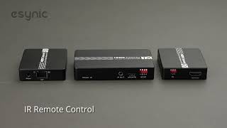 eSynic 1080P Loop Out 1X2 HDMI Extender 3 Ports