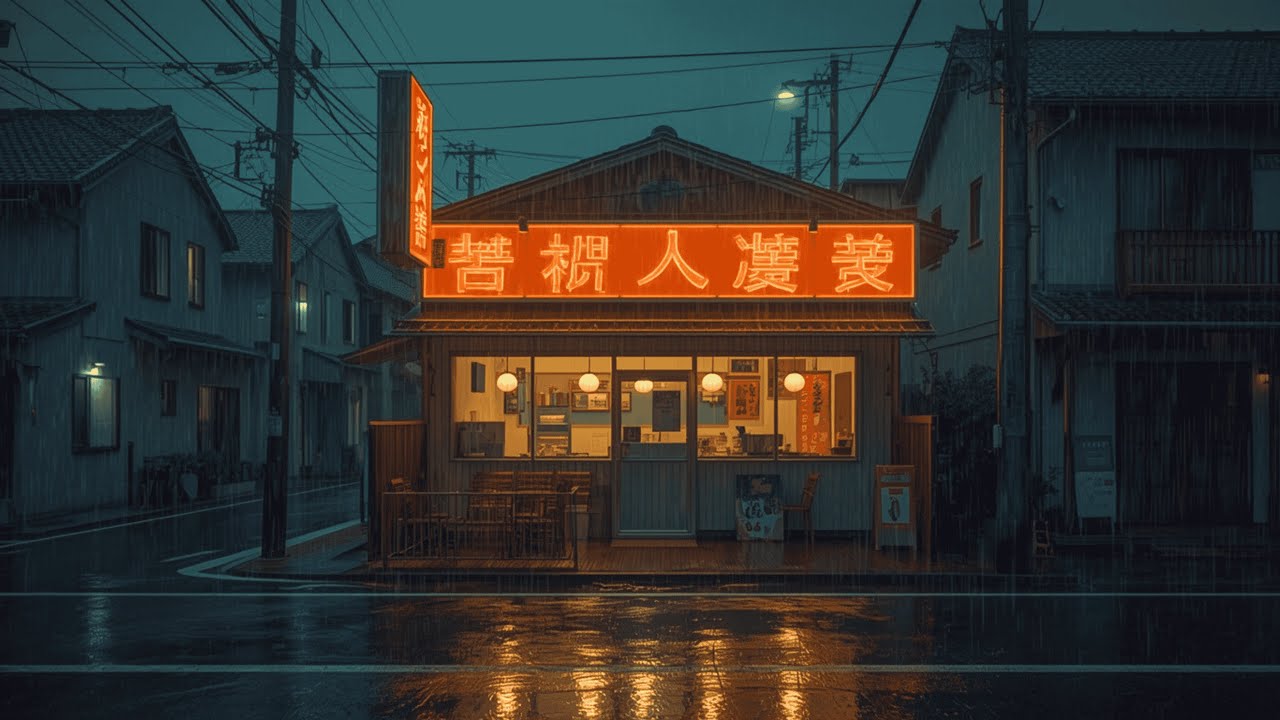 Cinematic Lofi Rainy Night in Japan | Cozy Ramen Shop
