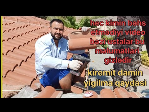 Kiremit dam örtüyünün vurulma qaydasi tam izahli.kiremit çati nasil yapilir