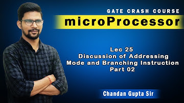 Lec 25 I Discussion of Addressing Mode and Branching Instruction I Part 02 I Microprocessor I EE EC
