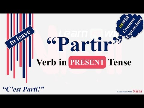 French Verb PARTIR (to leave)-Present Tense | Expressions With Partir | French Verb Conjugation