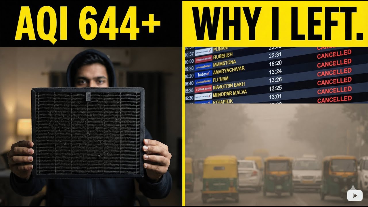 LEAVING DELHI: Why My Air Purifier Filter Scared Me Into Evacuating (AQI 644+)