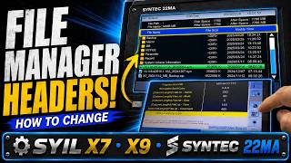 How to Change File Manager Headers on a SYIL Syntec 22MA