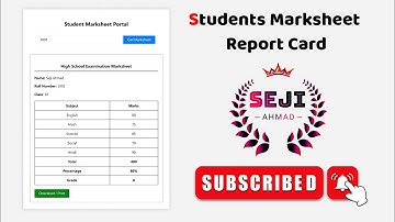How to Create an Automatic Marksheet Report Card using Google Apps Script | Student Result Generator