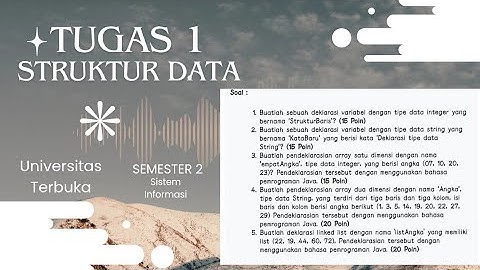 Tugas 1 Struktur Data (Universitas Terbuka)