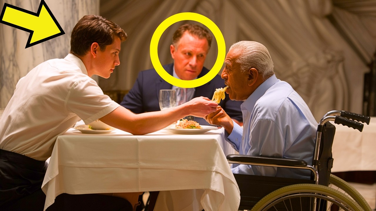 MESERO AYUDA A ADULTO MAYOR PARAPLÉJICO A COMER, SIN SABER QUE UN MAGNATE ESTABA VIENDO…