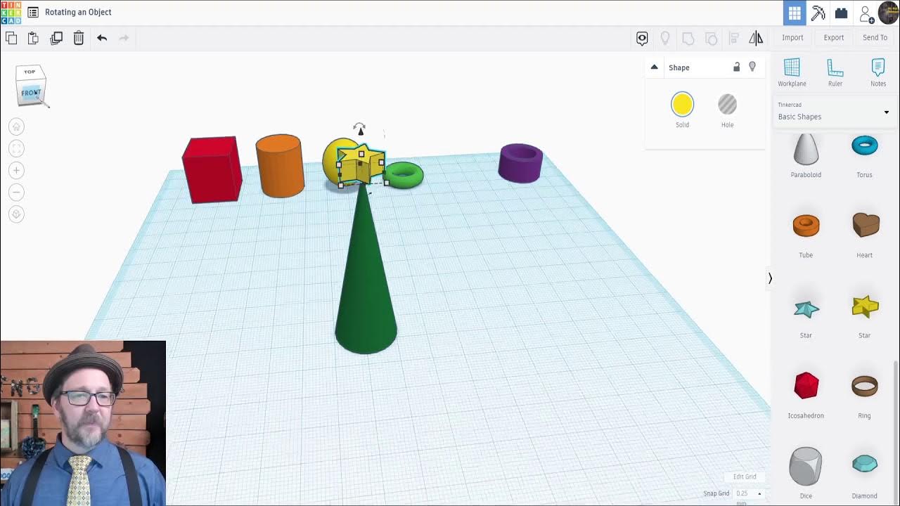 Tinkercad 101 Rotating an Object (Part 1) YouTube