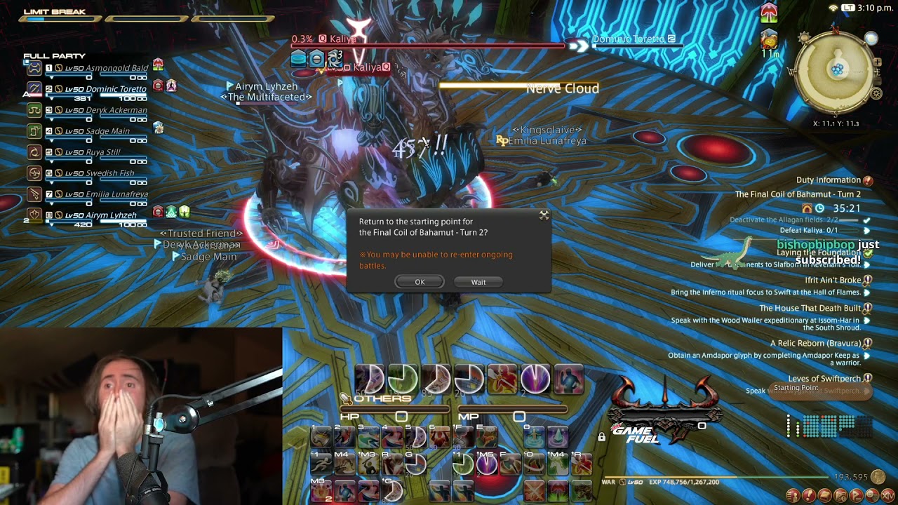 Asmongold gets wiped by the FF14 boss with 0.1%HP