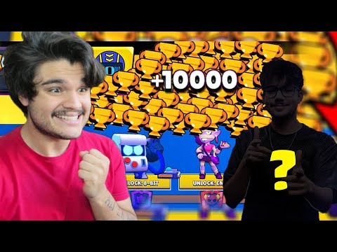 UM PRO PLAYER ME CARREGOU BRAWL STARS