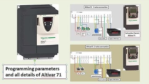 Schneider Altivar71 control wiring, important programming parameters settings.(in Hindi)