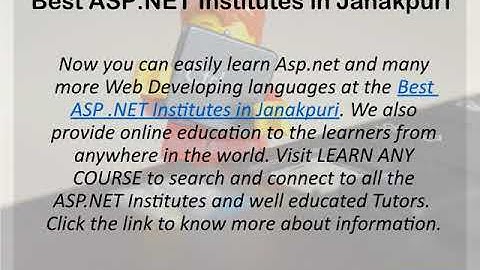 Best ASP NET Institutes In Janakpuri