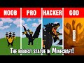 Minecraft battle: NOOB vs PRO vs HACKER vs GOD: BUILDING KING GHIDORAH in Minecraft