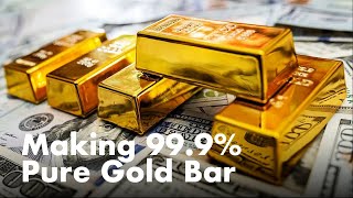 🏅Pure Gold Bars Manufacturing process - Melting Pure Gold Factory - Gold Mint