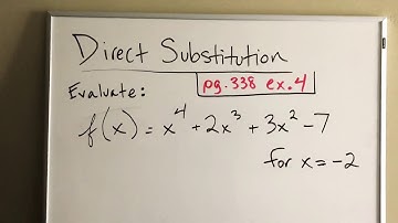 Algebra 2 - Polynomial Direct Substitution