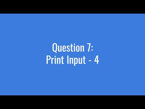 Python Input Output