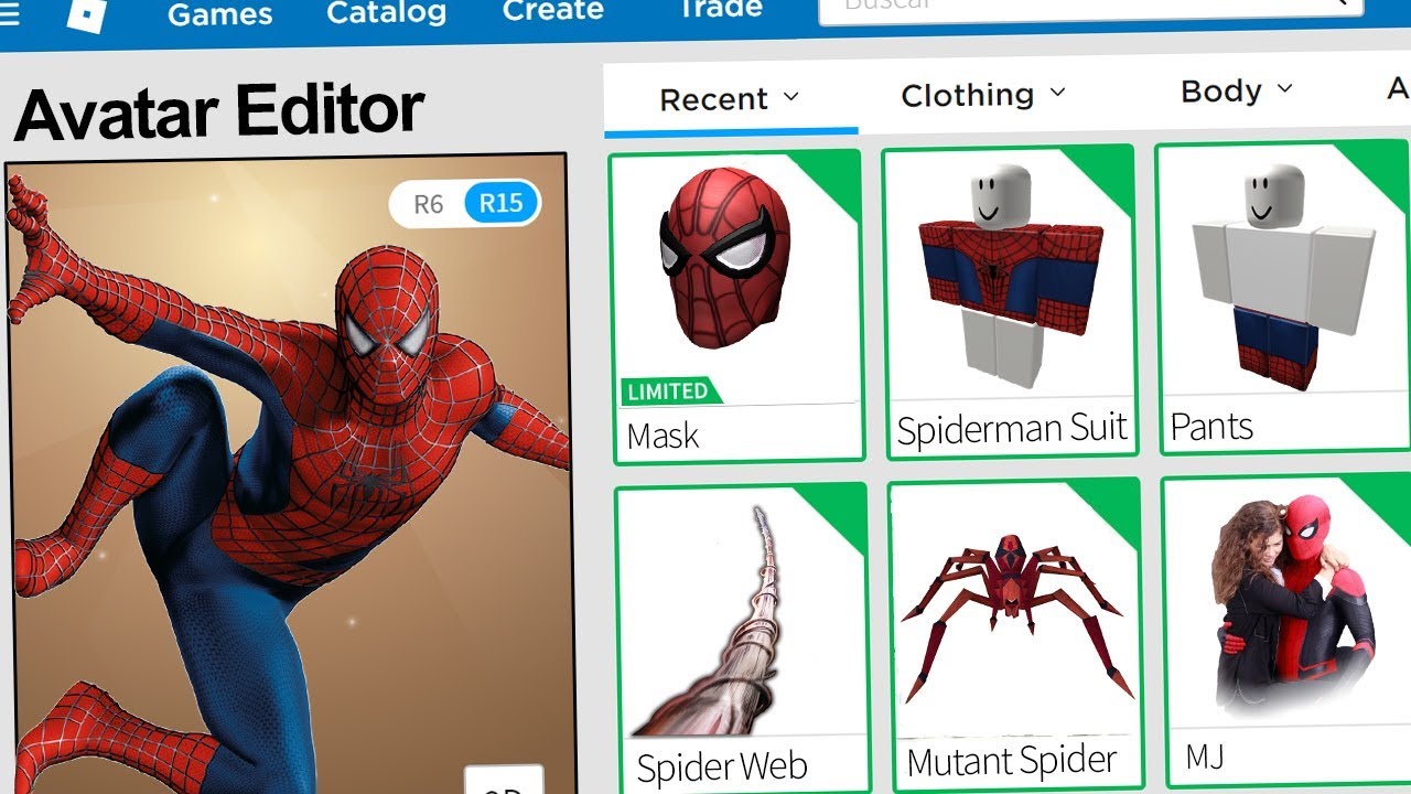 Making Spider Man Far From Home A Roblox Account Youtube - spider roblox avatar