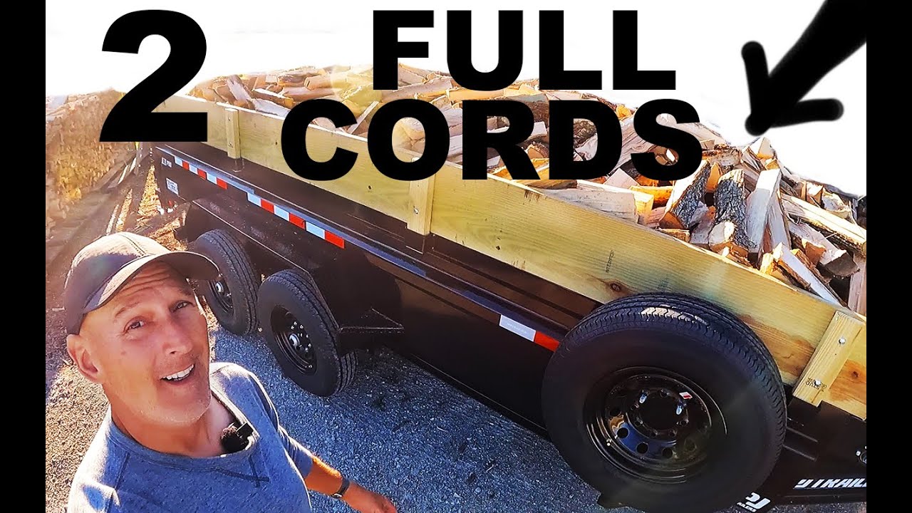 16' PJ dump trailer FULL of Firewood! - YouTube