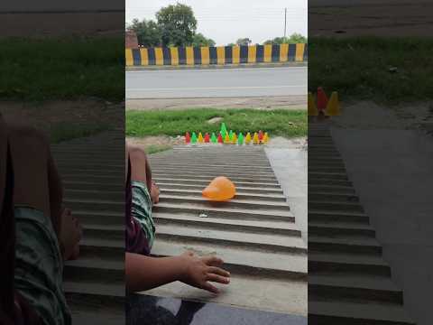 cone vs water balloon 🎈 #shorts #youtubeshorts
