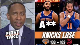 FIRST TAKE | "Bum a** Knicks" - Stephen A. Smith went off Mike Bridges in Game 3 109-108 lose Hawks