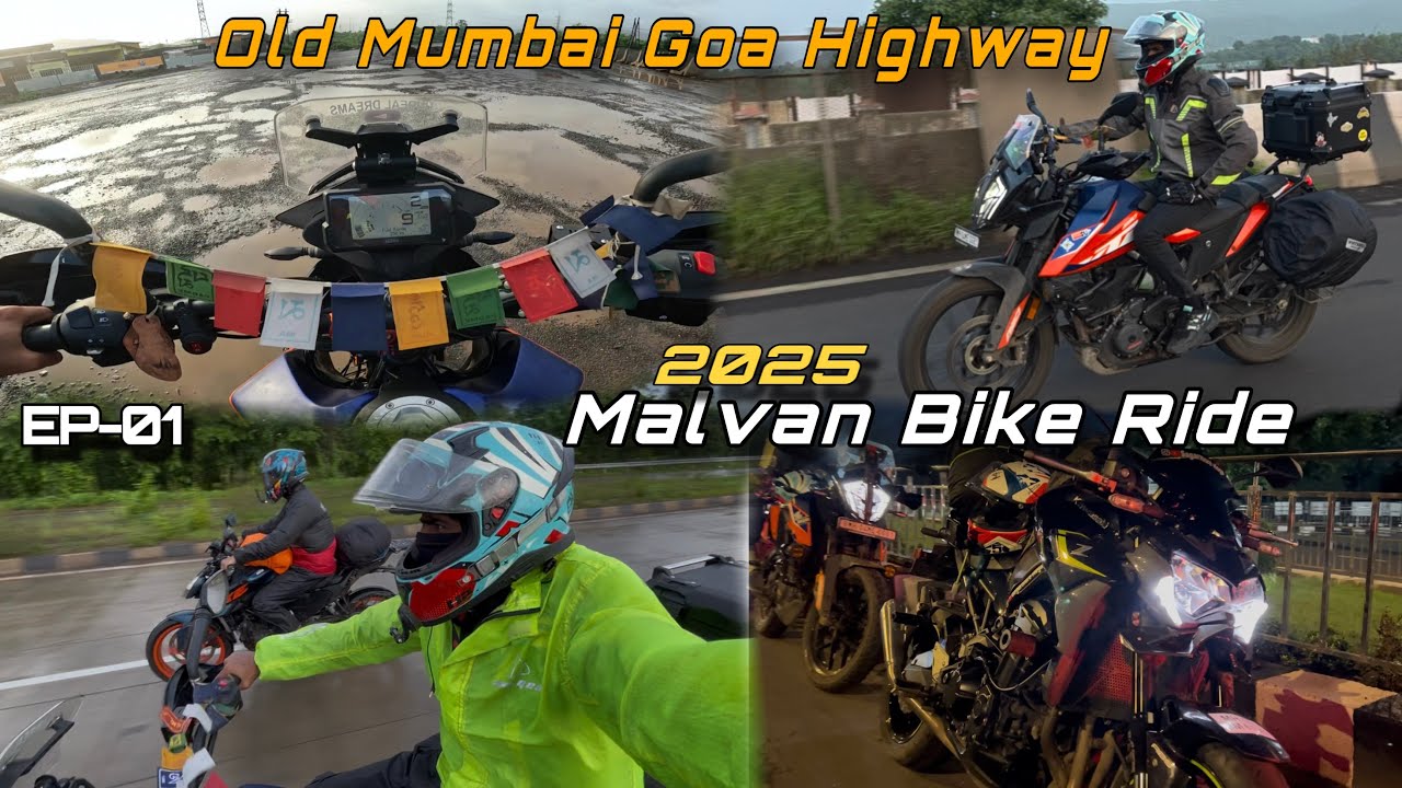 Mumbai To Malvan Bike Ride 2025 - Old Mumbai Goa Highway Bad condition - #unrealdreams 