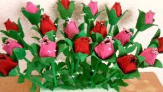 ROSAS DE CARTON DE HUEVO ** EGG CARTON ROSES