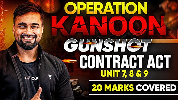 Contract Act - Unit 7/8/9 | Business Laws CA Foundation May