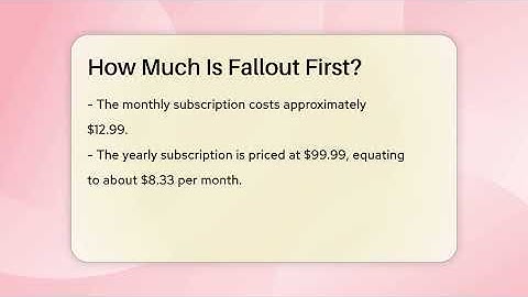 How Much Is Fallout First? - The SciFi Reel