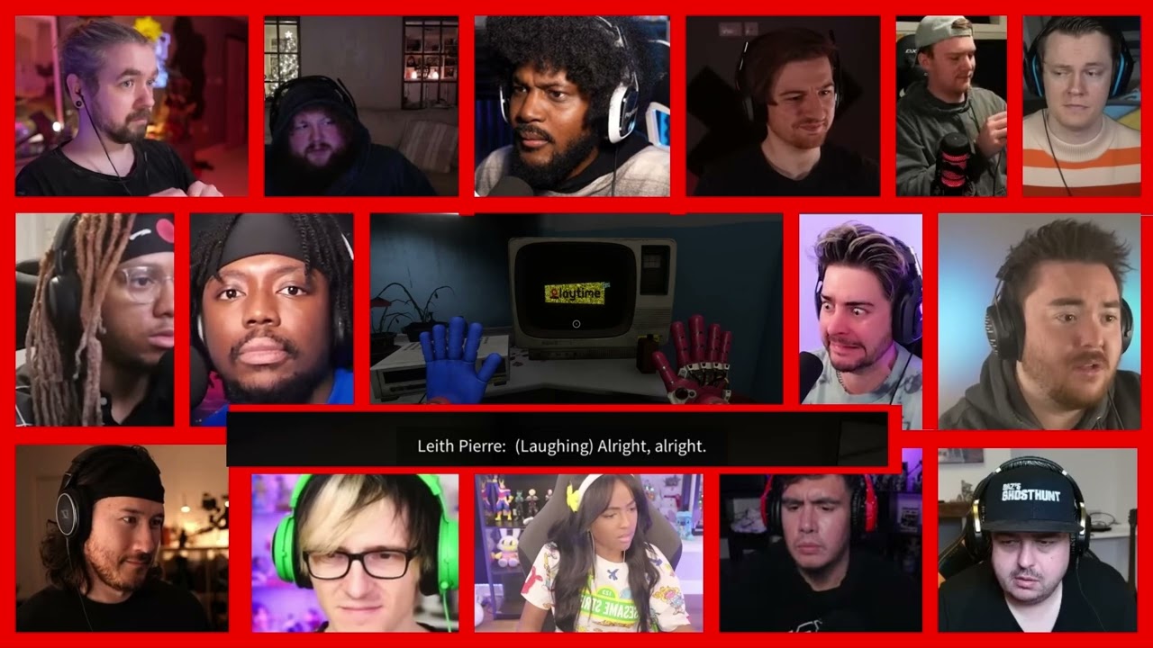 YOUTUBERS REACT, Poppy playtime chapter 4 Huggy Wuggy reveal ALL AT ONCE SO CHAOTIC