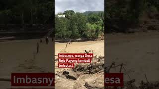 Jembatan darurat di Aceh Tengah putus - BBC News Indonesia